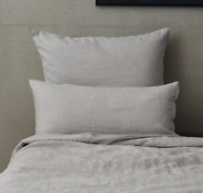 Linen bedding set, light grey