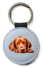 Vizsla Dog Keyring Sleeping