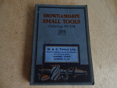 1929 brown sharpe tools - 1929,