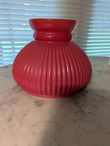 Pink ribbed cased - ribbed, glass