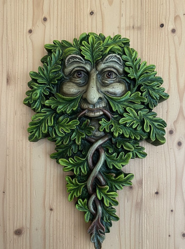 Green man wall plaque mould - man,