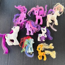 My little ponies : Pony Figures Bundle Hair Brushable Toys X8 Horses Unicorn MLP