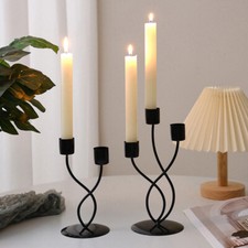 3-Arm Candlestick Holders Candle Holder Metal Candelabra Wedding Table Manners