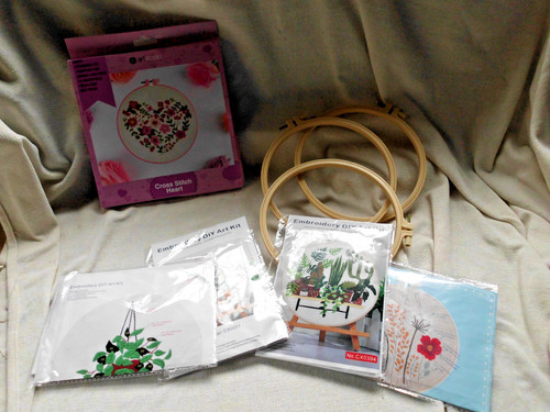 Bundle embroidery kits with - embroidery,