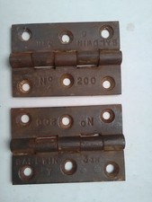 A Pair of  Antique 3 inch Cast Iron Butt Hinges by Baldwin