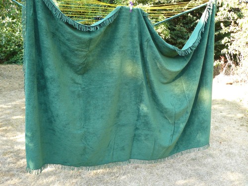Green cotton chenille