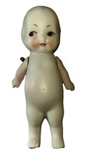 Vintage All Bisque Kewpie Doll with Brown Eyes & Moving Arms - 5 inches high