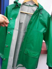 Vintage Rukka Finland PVC jacket waterproof rubberised cotton chest approx 42 in