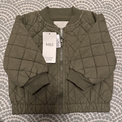 Green khaki quilted zip - green,