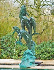 Bronze Dolphin Fountain