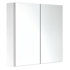 HOMCOM Bathroom Cabinet Wall Mounted Mirror Stainless Steel, Refurbished