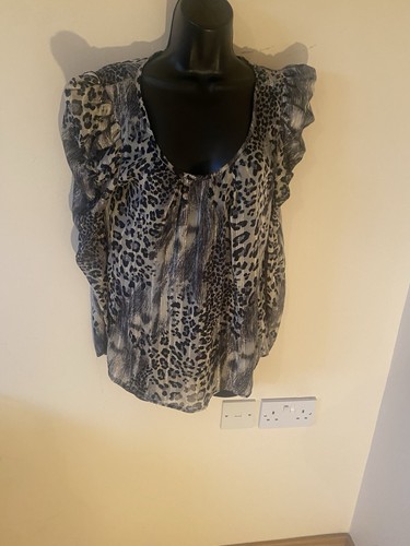 Grey black chiffon puff - grey/black,