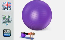 Gym Yoga Pilates 65cm Opti Fitness Ball Purple with Pump