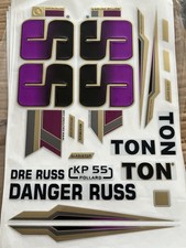 SS danger russ Full Bat 3D Embossed Sticker - KP pollard High Quality  ton 
