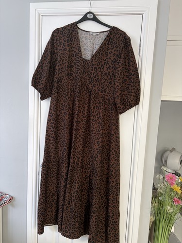 Ladies animal print dress - print, size