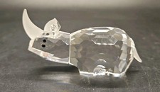 Rare Retired  Swarovski Rhino Rhinoceros Crystal Glass Figurine