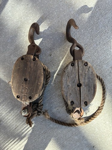Antique maritime wood iron - antique,