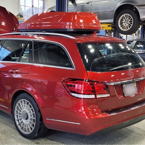 Car roof box gloss red - roof,
