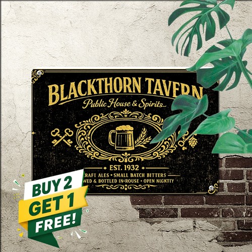 Garrison gold black - pub, metal