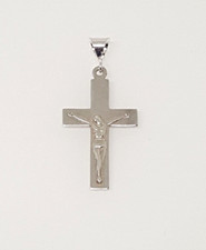 Gorgeous Sparkling Holy Crucifix Pendant 925 Solid Silver 1.50grams #21377