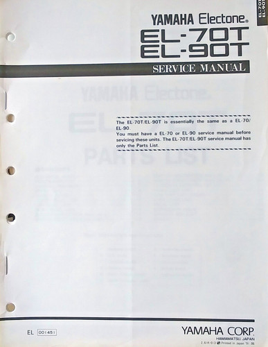 Yamaha 70t 90t - yamaha, el-70t