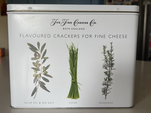 Metal cheese cracker tin from - cheese,