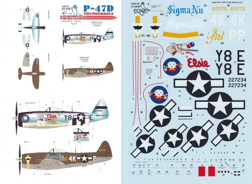 Eaglecals decals p - eaglecals, p-47d