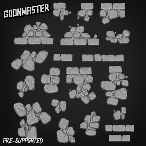 Cobble stones basing kit - stones,