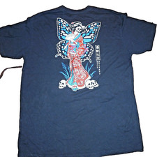 Riot Society Butterfly Wings Geisha Skeleton Cotton T-Shirt Adult XL USA Import