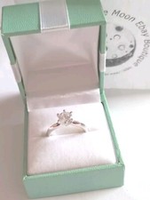 Diamonique BNIB 925 Silver 1ct Equiv Weight Size O.5 Classic Solitaire Ring 