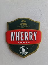 WOODFORDE'S '' WHERRY '' Beer Pump Clip  / Badge (X)
