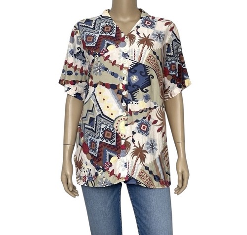 Vintage womens silk top 80s - silk,