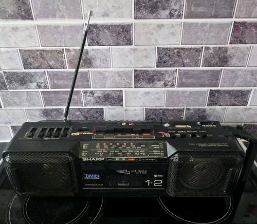 Retro boombox radio tape - boombox,