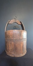 Vintage Wooden Planter Water Bucket