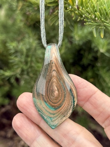 Green gold murano glass - green,