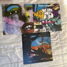 Happy Mondays vinyl Bummed Album and Rave On 12inch and Tart tart 12inch.