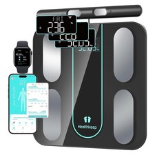 Healthkeep Scale for Body Weight Digital Bathroom Scale with 8 Electrodes, 21 Bo
