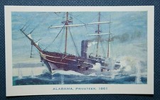 THE ALABAMA  American Civil War  Confederate Warship  Vintage Card  HE28M