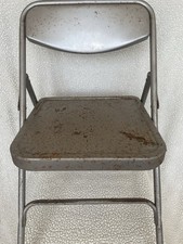 Vintage folding metal - metal, chair