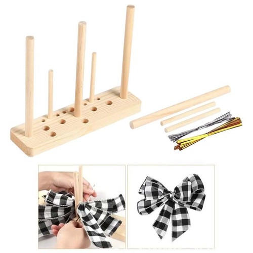 Bow maker for ribbon - ribbon,, wooden