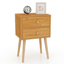 COSTWAY Nightstand 2-Drawer