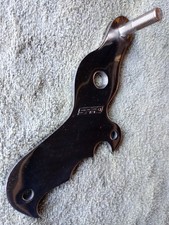 LAMBRETTA SPAQ FRONT OUTBOARD DISC BRAKE CALIPER BRACKET,  STAINLESS STEEL. USED