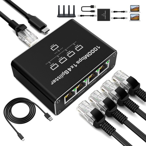 Ethernet splitter 4 - splitter, 1
