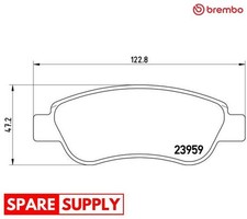 BRAKE PAD SET, DISC BRAKE FOR