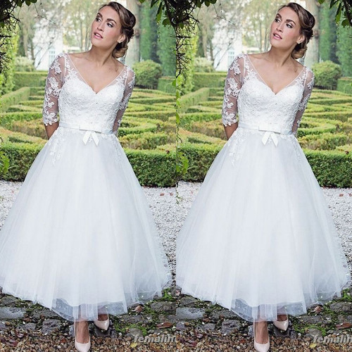 Tea length wedding - wedding, dresses