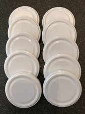 New pack of 30 jam jar lids 63mm twist on off White chutney Pickle replacement