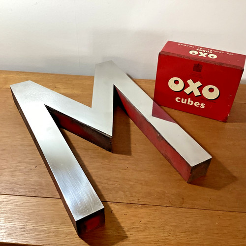 Large vintage deco - large, chrome