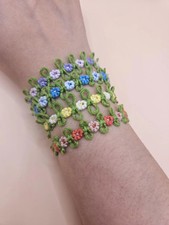 Handmade vined flower friendship bracelet-Perfect for weddings