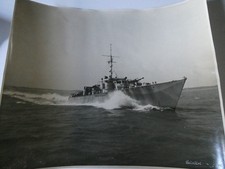WW2 Royal Navy ship 503 Large silver gelatin 28 X 23cm by Beken & Son Cowes