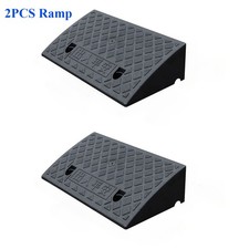2 x Threshold Ramp Rubber Entry Ramp Non-Slip Driveway Curb Wheelchair Ramp